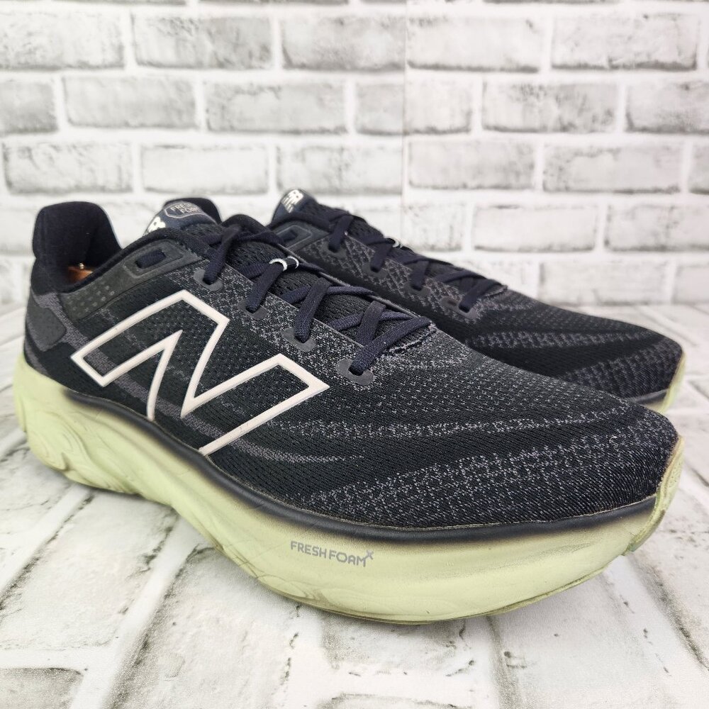 New Balance Fresh Foam 1080 v13 Men's Sz 14 D Black Green Athletic Running Shoes